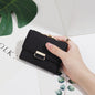 Purse Women's Short Korean PU plaid buckle triple Fold bag Folding niche fashion trend All-in-one Student Coin Coin Purse Women'