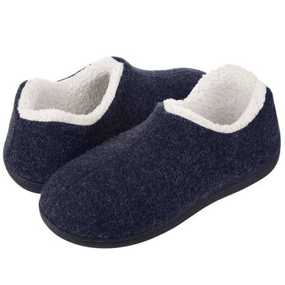 Pallene Women Curly Cotton Shoes Closed Back Home Slippers Memory Foam Soft Bottom Slides Winter Outdoor Walk Casual Slippers