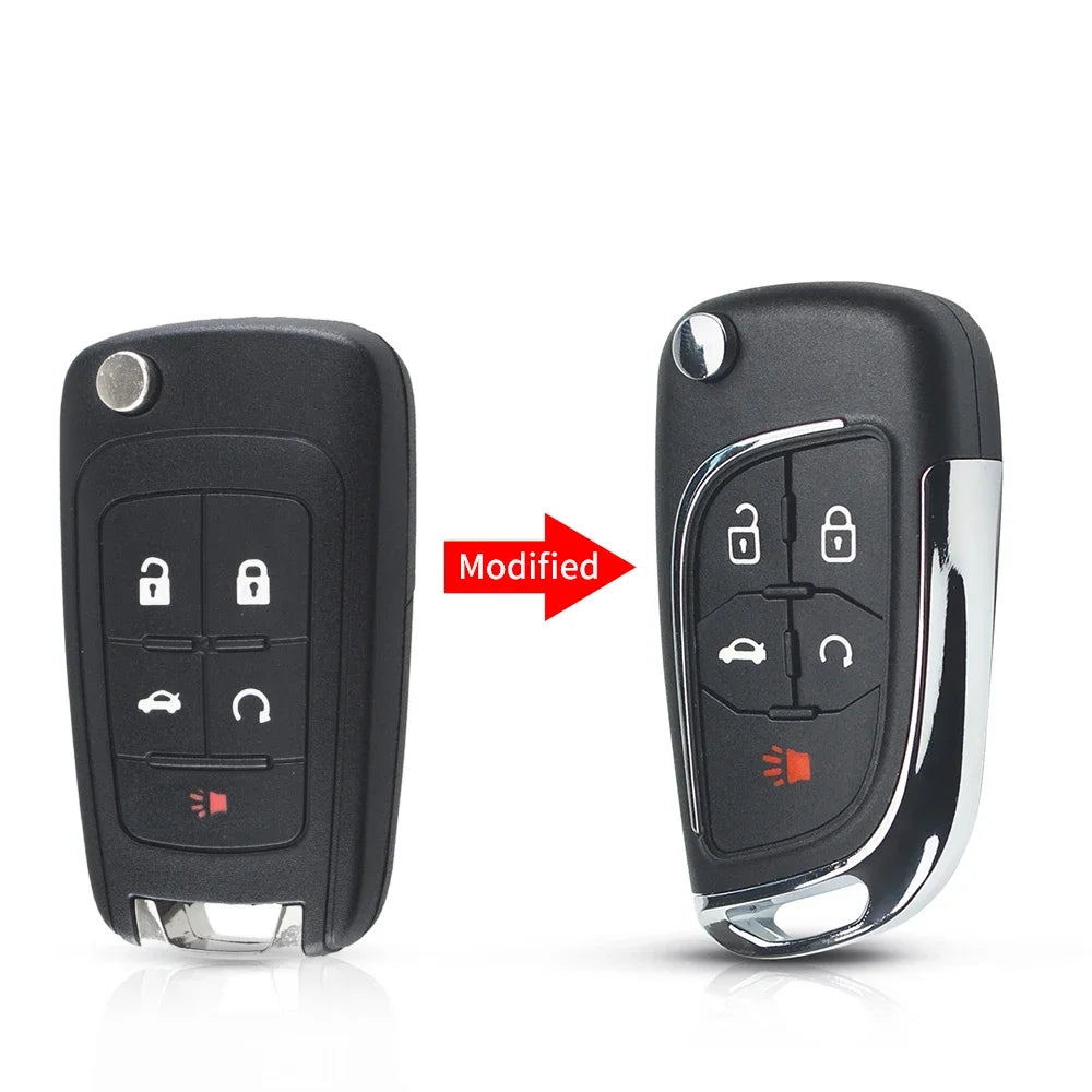 Dandkey Flip Remote Car Key Shell Case For Chevrolet Cruze Epica Lova Camaro Impala For Opel Astra J Corsa E Insignia Zafira C
