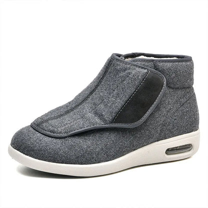 Walking Shoes Warm Wool Boots Casual Men Orthopedics Wide Feet Swollen Shoe Thumb Eversion Soft Comfort Adjust Diabetic Recovery