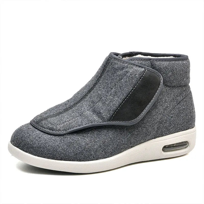 Walking Shoes Warm Wool Boots Casual Men Orthopedics Wide Feet Swollen Shoe Thumb Eversion Soft Comfort Adjust Diabetic Recovery