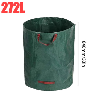 50-500L Foldable Garden Waste Bag Large Capacity Leaf Sack Light Storage Bag Garbage Wastebasket Garden Leaves Debris Trash Can
