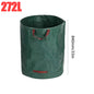 50-500L Foldable Garden Waste Bag Large Capacity Leaf Sack Light Storage Bag Garbage Wastebasket Garden Leaves Debris Trash Can