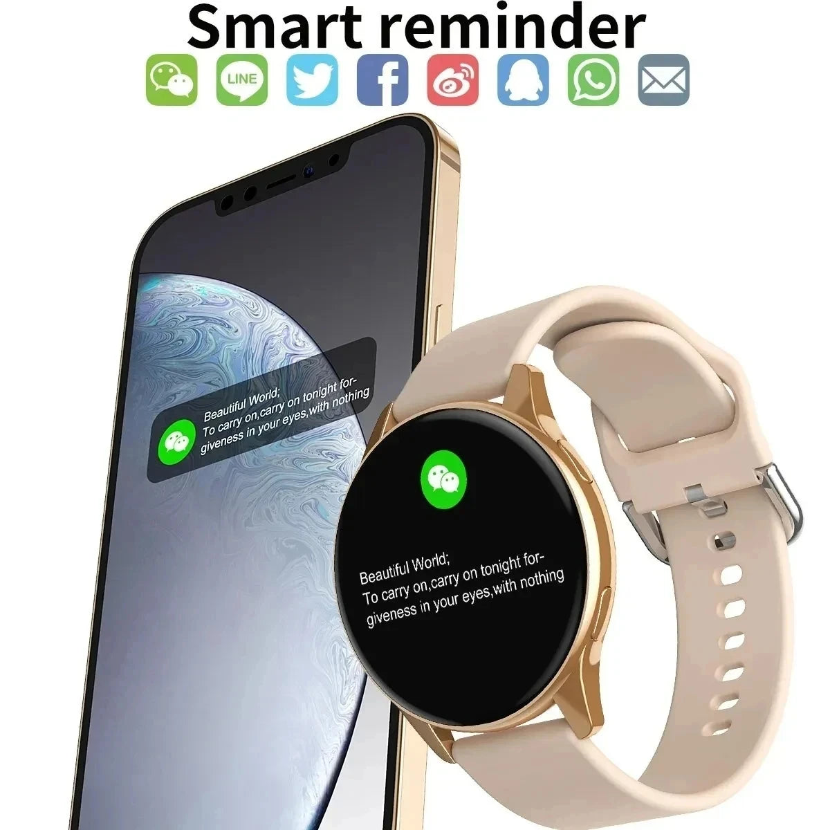 LIGE Women Bluetooth Call Smart Watch HeartRate Blood Pressure Monitoring Smartwatches Waterproof Men Smartwatch For Samsung IOS