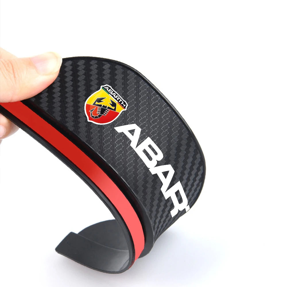 2Pc car accessoires Abarth Awnings Shelters Rearview Mirror Rain Cover Carbon Fiber Side For Fiat 500 595 124 Spider Panda Punto