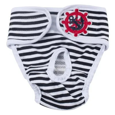 Striped Female Dog Diaper Washable Dog Physiological Pants for Small Medium Dogs Diaper Panties Chihuahua Pet Underwear S-Xxl