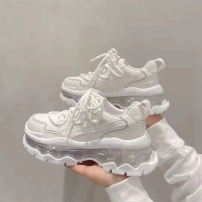 Shoes Women Sneakers Fashion Sole Design Light Color Summer Chunky Luxury Casual Sports Lace-up Basic Walking Shoes