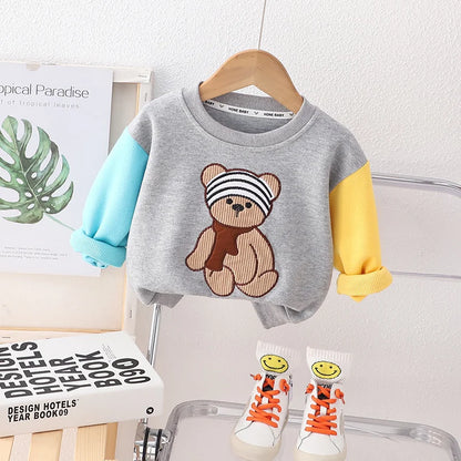New Spring Autumn Baby Clothes For Girls Children Boy Fashion Cartoon Long Sleeve T-Shirt Toddler Casual Costume Kids Sportswear