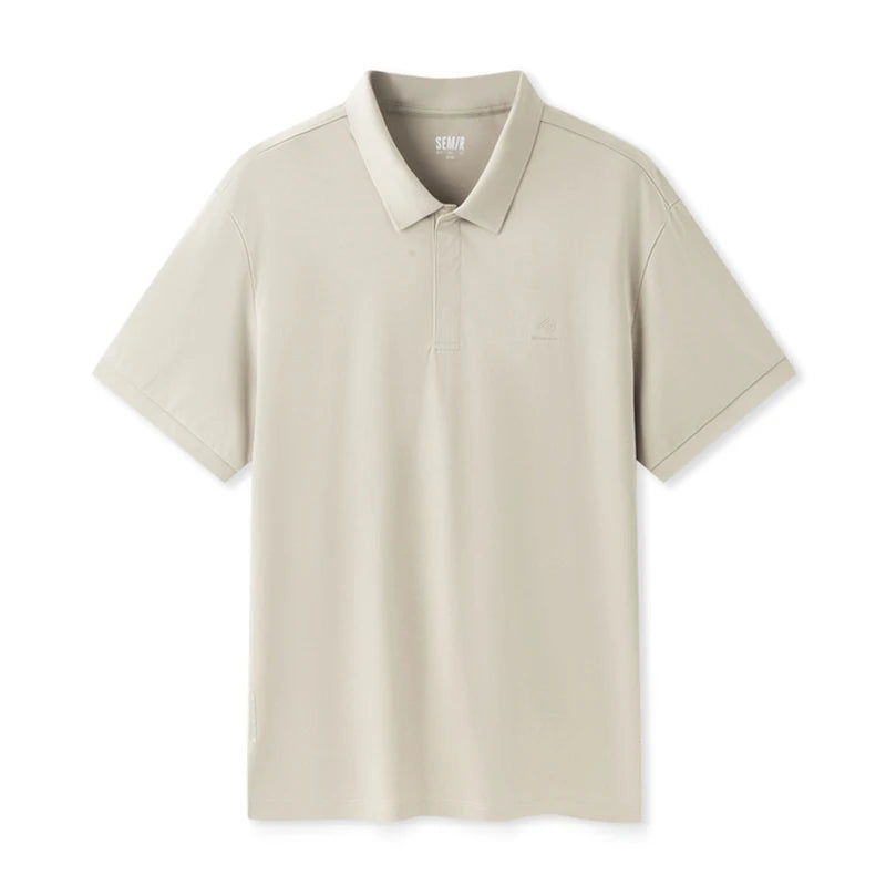 Semir Polo Shirt Men 2024 Summer New Simple Commute Style Soft Cotton Top With Half-Zip