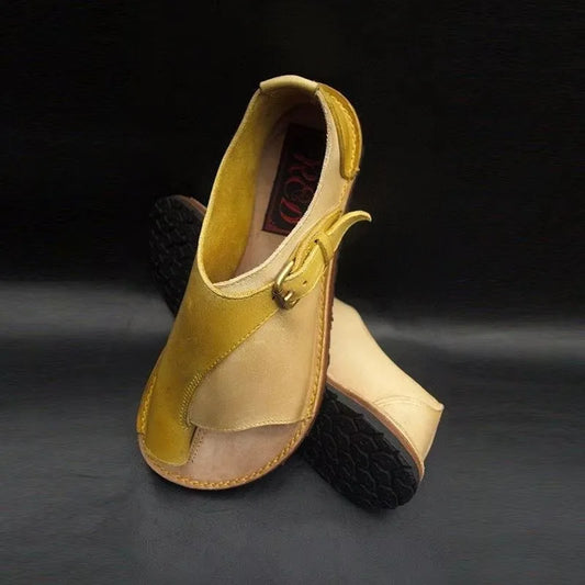 Multicolored Sandals Female Shoe Strappy Heels Large Size Slip-on Loafers Summer Women's Girls Big Comfort Closed Elastic Band