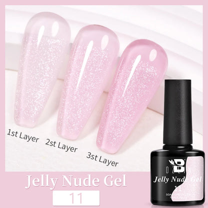 BOZLIN 5ML Color Solid Nail Gel Colorful Painting Nail Art Varnish Semi Permanent Solid Polish UV Nail Gel Top Coat Manicure