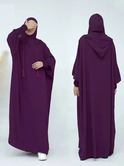 Ramadan Niqab Khimar Muslim Abaya Damen Dubai Turkey Islam Prayer Clothes Women Jilbab Modest Dress Kaftan Robe Femme Musulmane