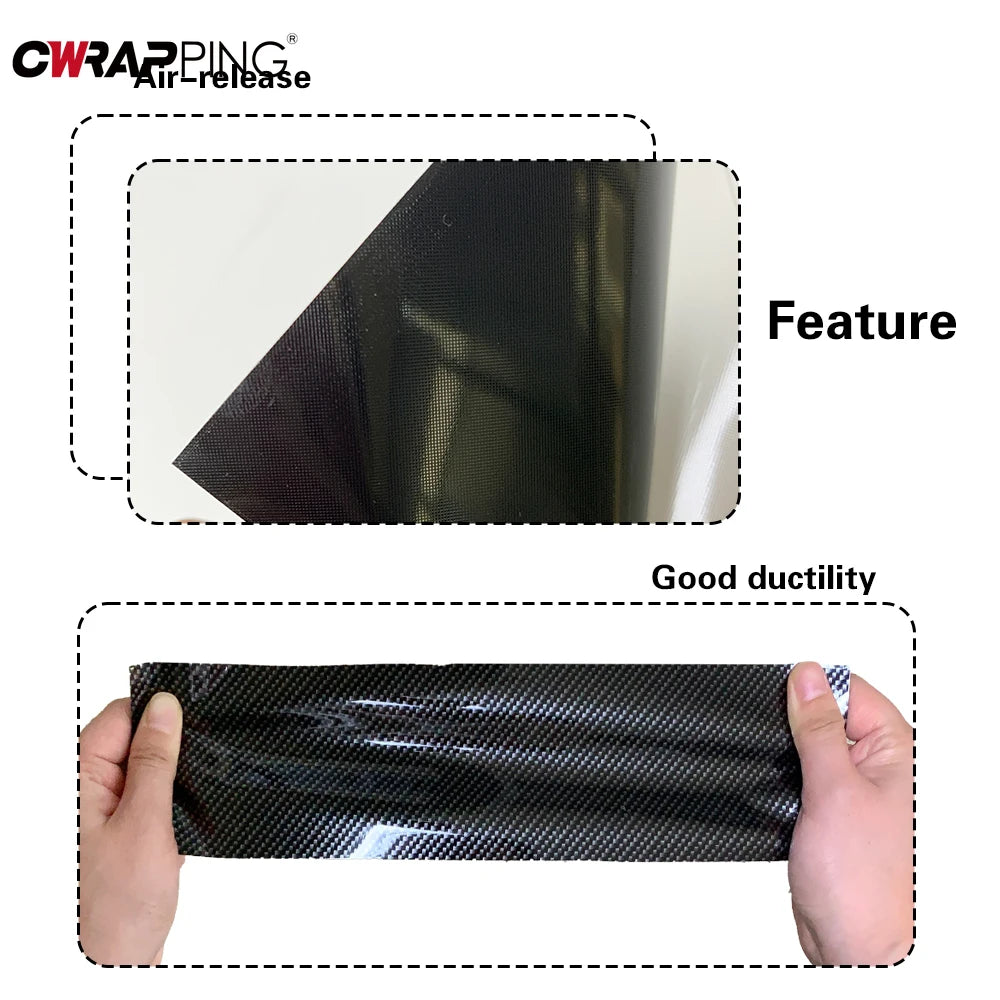 9D Carbon Fiber Vinyl Film High Glossy Car Sticker Film Cover Motorcycle Sticker Vinyl  Wrap Accessories for Vehicles Adhesive