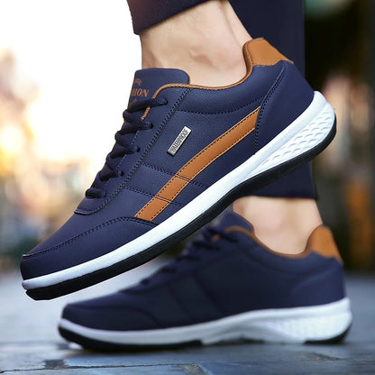 Men Shoes Walking Sneakers For Men Classical Leisure Casual Shoes Microfiber Non-Slip Rubber Sole Footwear Tennis For Men