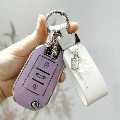 3 Button Flip TPU Car Key Case Cover for Peugeot 3008 208 308 508 408 2008 307 4008 for Citroen C4 C4L CACTUS C3 C6 C8 Key Shell