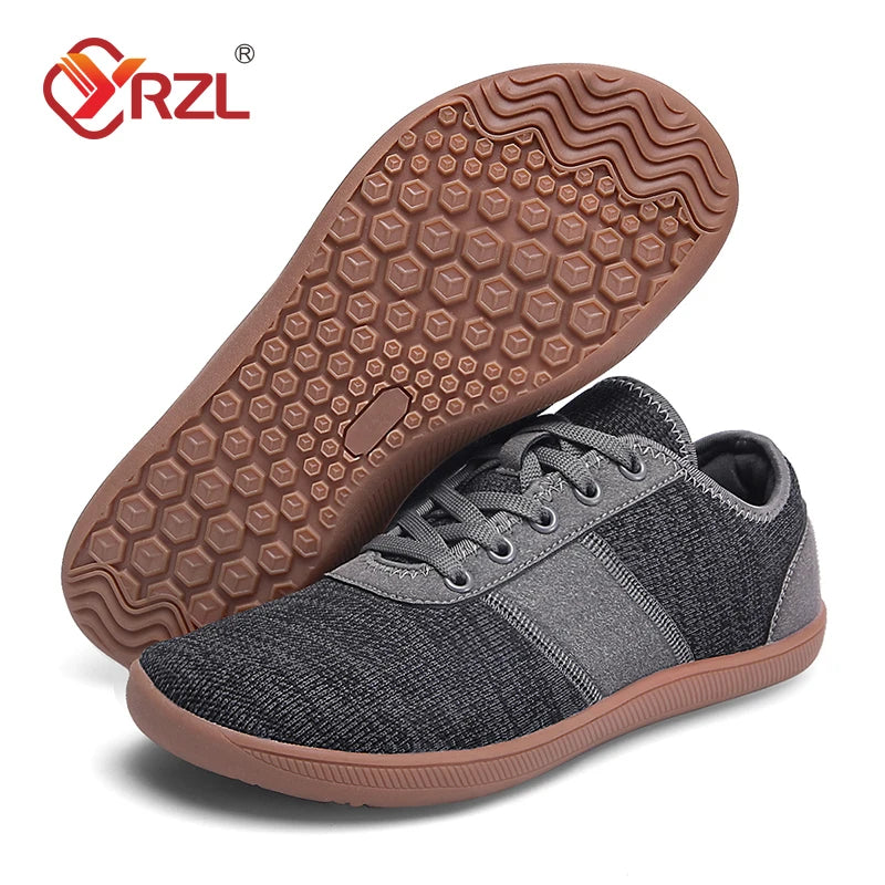 YRZL Unisex Wide Barefoot Shoes for Women Outdoor Men Trail Running Minimalist Lightweight and Breathable Walking Shoes