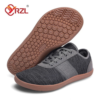 YRZL Unisex Wide Barefoot Shoes for Women Outdoor Men Trail Running Minimalist Lightweight and Breathable Walking Shoes