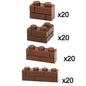 DIY Wall Bricks 1x4 1x3 1x2 Dots Thick Building Block Educational Creative House Contruction Toys Compatible With 15533 For Kids