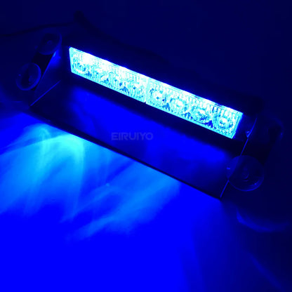 12V Car Flashing Warning Lights LED Police Strobe Lamps DRL Day Running Interior Windshield Suction Truck Automotive Accessories