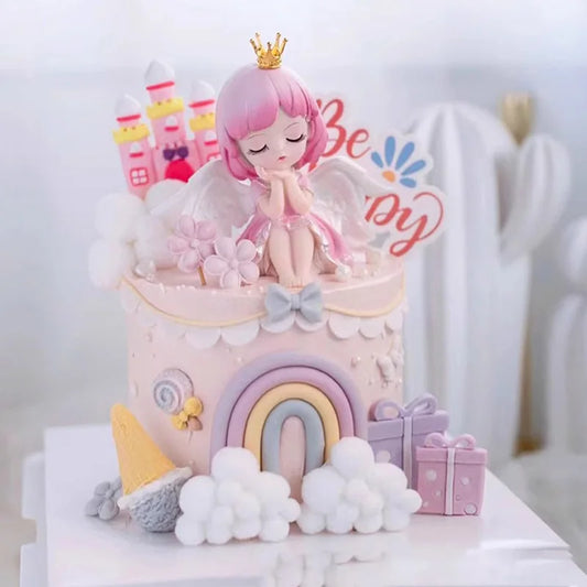 Princess Cake Topper Girl Happy Birthday Party Supplies Kids Happy 1st Birthday Cake Decorations Girl's 16th Party Gifts