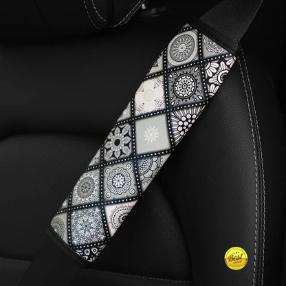 Car Seat Belt Shoulder Guard Pads Covers Protective Sleeve Bohemian Style Insurance Belt Shoulder Protection Auto Accessories
