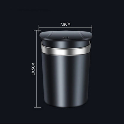 Universal Car Ashtray Portable Automatic Multi-function Button Open Lid Ashtray with LED Light Metal Liner for Car