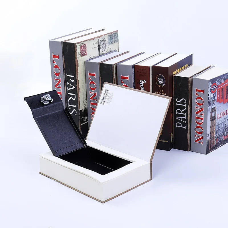 Safe Box Valuables Security Dictionary Book with Lock Security Key Lock Secret Book Code Money Simulation Book Cash Safety Desig