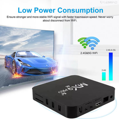 2025 MXQ Pro Smart TV Box Android 12 IK316 4K HD 3D Video Home Theater WIFI6 H.265 Support Watching Sport Matches TV Set Top Box