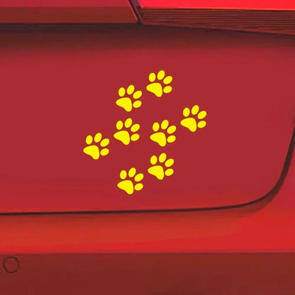 Car Sticker And Decals Paw 3D Animal Dog Cat Bear Foot Prints Footprint Decal Car Sticker Green Red Black White Pink Yellow Blue