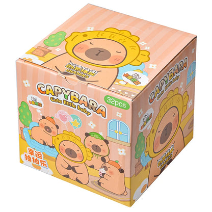 New In 32Pcs/Box Capibala Blind Box Cute Doll Eraser Action Pencil Doll Student Supplies Stationery Children's Gifts