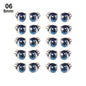 10Pairs Long Eyelashes Cute Love Cartoon Eyes Stickers Anime Figurine Doll Face Organ Paster Clay Decals DIY Doll Accessories