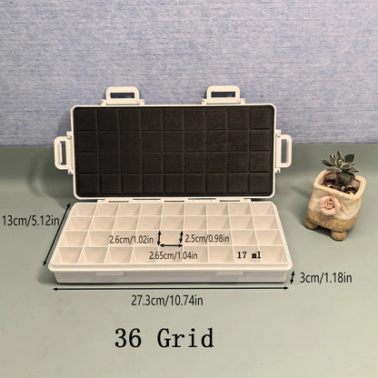 Sealed Moisturizing Paint Box 12/24/36 Grid Oil Pigment Organizer Watercolor Palette Acrylic Paints Storage Art Supplies