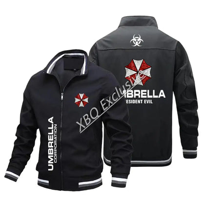 2024New Men's Thin Baseball Jacket Locomotive with Umbrella Corporation Logo For Four Seasons New Fashion