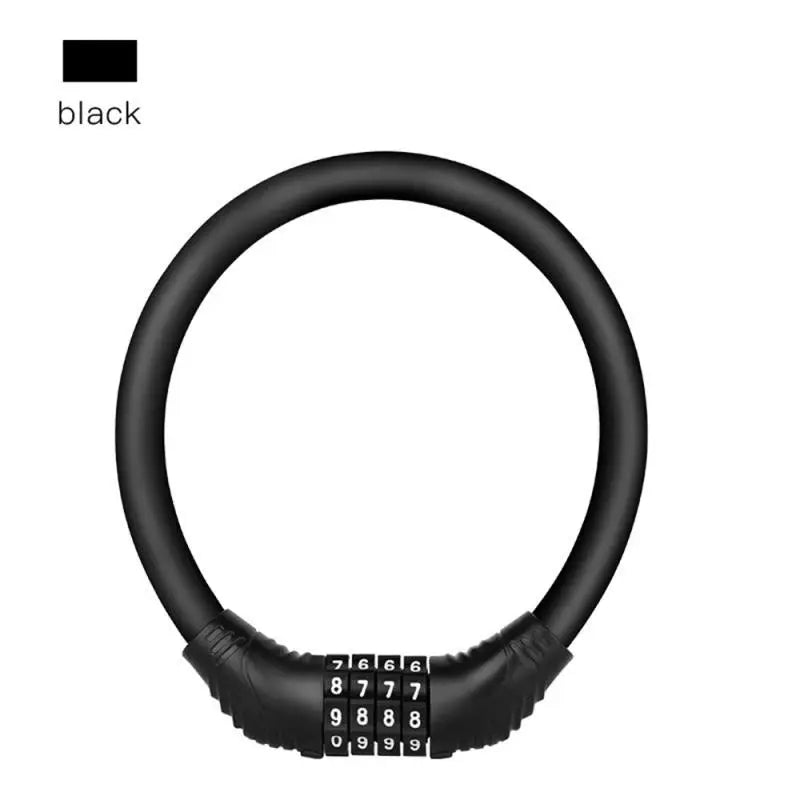 Bicycle Lock Anti-theft 4Digit Password Mountain Road Bike Safety Lock Portable Chain Number Lock Motorcycle Combination Padlock
