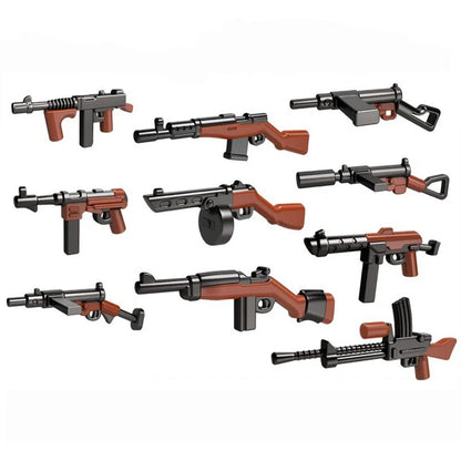 WW2 German Weapon Building Block 98K Two-color Gun US M1911 Soviet RPG Military Soldier Figure Accessories Rifle Pistol Toy C349