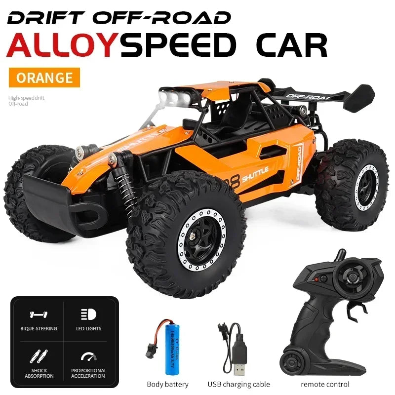 2024 New RC Car 1:16 2.4Gh Model With LED Lights 2WD Off-road Remote Control Climbing Vehicle Outdoor Cars Drift Toys Boys Gifts