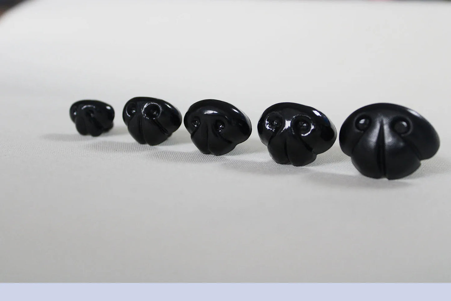 30pcs  15mm 18mm 20mm 22mm 25mm 30mm high quality  black plastic safety toy dog nose with hand press washer