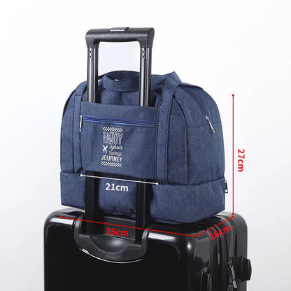 Women's Large Capacity Travel Bag Fitness Yoga Handbag Wet and Dry Wide Shoulder Strap Outdoor Tote Bag