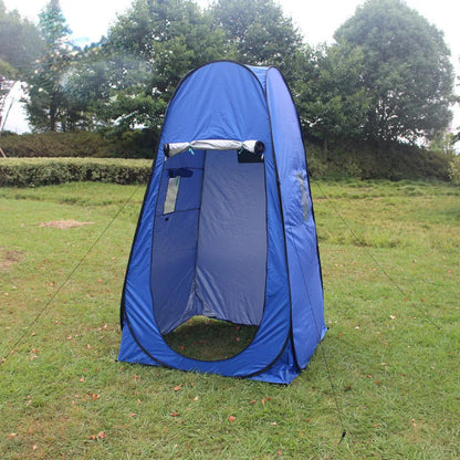 Single Hide Portable Privacy Shower Toilet Camping Pop Up Tent UV Function Outdoor Dressing Photography Green & Blue Fishing WC