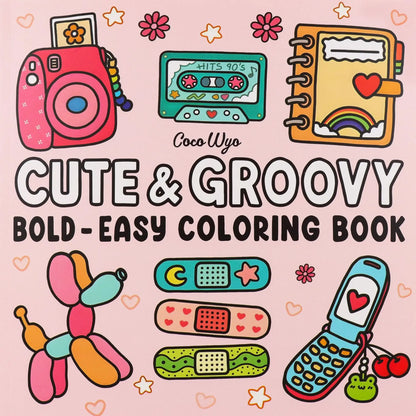 Cartoon Coloring Book For Adults And Teens Featuring Adorable Creatures for Christmas Gifts To Relax In A Cozy Hygge Moment