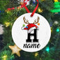 Personalized Christmas Ornament Custom Name Photo Prop Pendant Xmas Party Photography Accessories Ornament Xmas Keepsake Gift