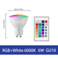 LED infrared remote control RGBW GU10 AC110V 220V 6W 24 key remote control dimming color lights suitable for party bars