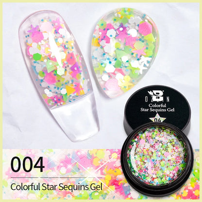 BOZLIN 5ML Color Solid Nail Gel Colorful Painting Nail Art Varnish Semi Permanent Solid Polish UV Nail Gel Top Coat Manicure