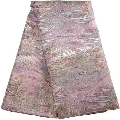 Kalume Latest French Jacquard Tulle Lace Fabric 2024 Best African Brocade Lace Fabric for Women Midi Party Prom Dresses F3327