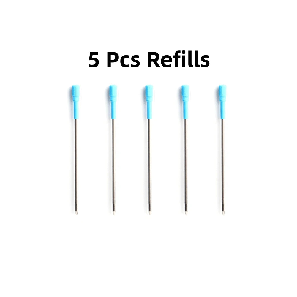 Metal Ballpoint Pens Automatic Ballpoint Pen Refill Black Blue Ink For School Office Stationery Supplies Writing 0.7mm
