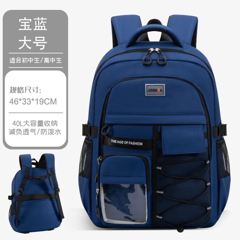 Children School Bags for Teenage Boys Girls Lightweight Junior High School Backpacks Kids Students Schoolbag Large Grade 3-9