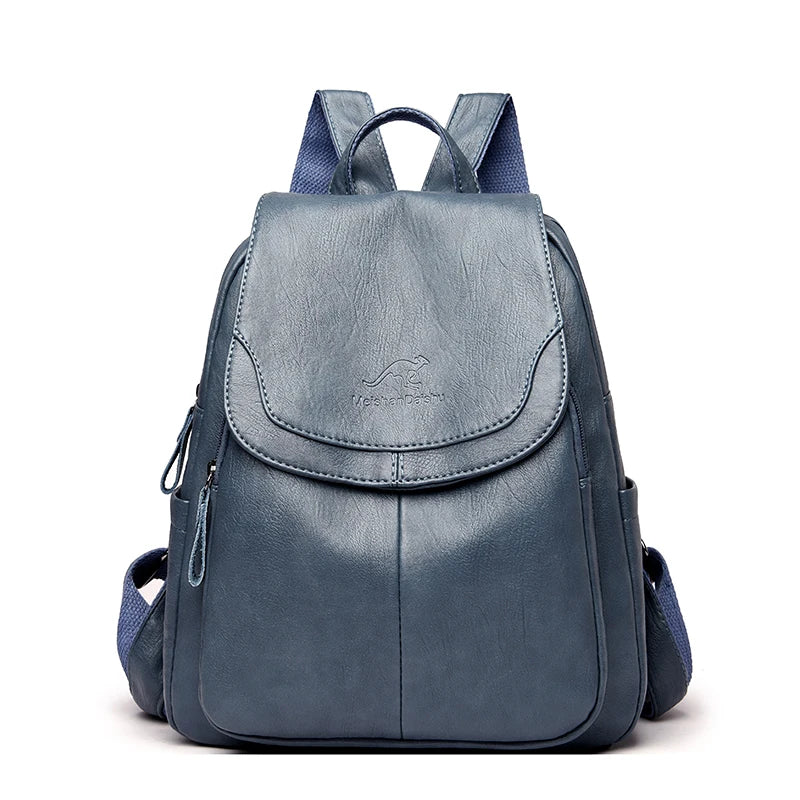 Luxury Women Genuine Leather Backpack Fashion Designer Female Soft Cow Leather School Bag Large Capacity Travel Bags Mochila Sac