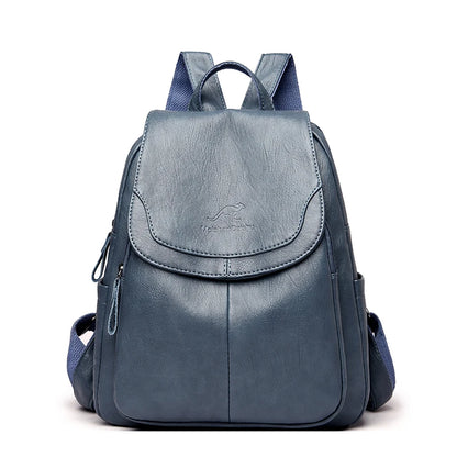 Luxury Women Genuine Leather Backpack Fashion Designer Female Soft Cow Leather School Bag Large Capacity Travel Bags Mochila Sac