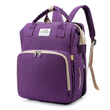Portable Mommy Baby Diaper Bag Backpack Changing Pad Fashion Backpack USB Interface Babies Bags Station