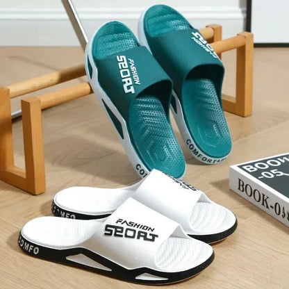 Summer Fashion Bathroom Non-slip Indoor and Family Sandals Men's and Women's Shoes Couple Slippers